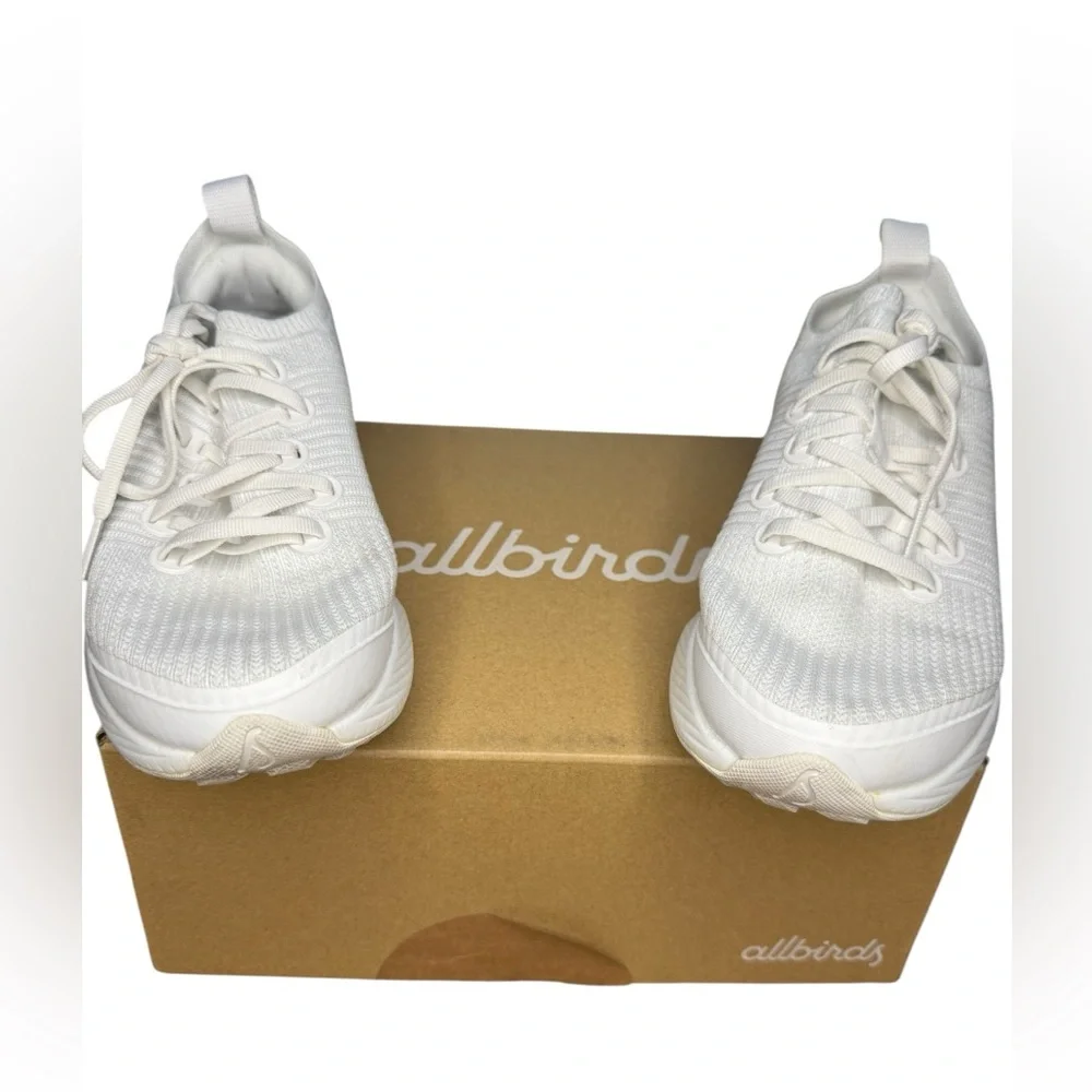 Allbirds TreeGlider Classic White Blizzard Knit Sneakers size 6.5
